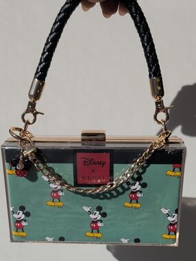 Upcycled Acrylic Box Clutch with Gold Chain